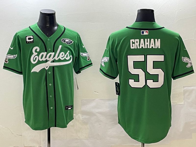 Men Philadelphia Eagles #55 Graham Green three generations Jointly Name 2025 Nike Limited NFL Jersey style 6